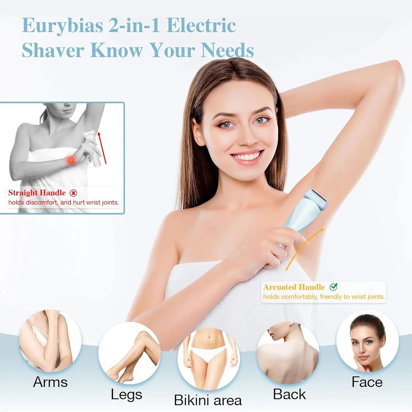 SmoothGlide Women’s Electric Razor – Painless & Rechargeable
