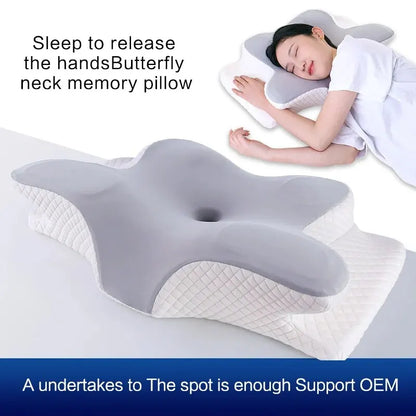 Orthopedic Memory Foam Pillow – Butterfly Shape for Neck Support