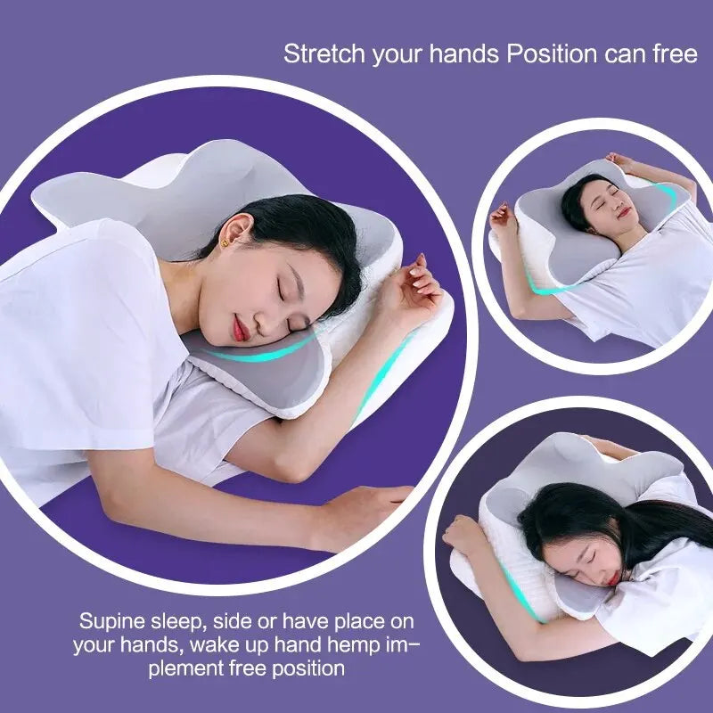 Orthopedic Memory Foam Pillow – Butterfly Shape for Neck Support